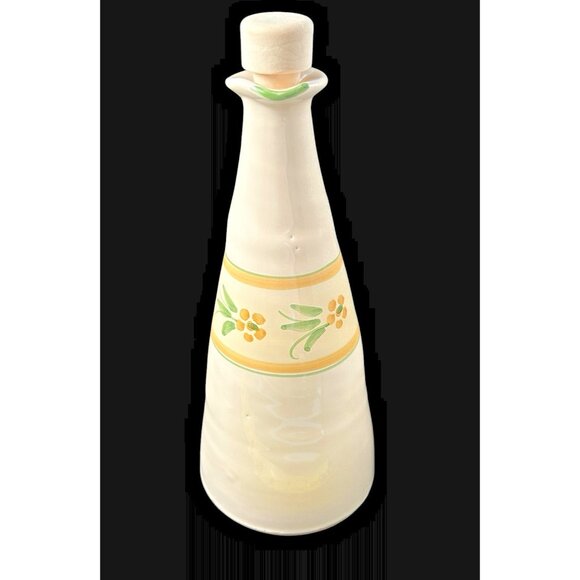 Oil or Vinegar w Stopper Jug 10.5”H Red Clay Stoneware Pottery French Cottage - Picture 1 of 14